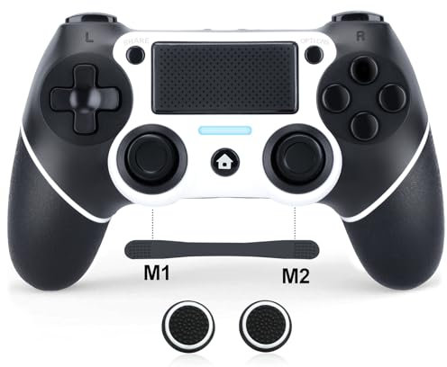 VooFun Wireless Controller Kompatibel mit PS4 Pro Slim, Bluetooth Gamepad mit Dual Vibration,6-Achsen Sensor, Touchpad, Stereo Kopfhörerbuchse, Turbo,1000mAh Akku, Gaming Controller Kompatibel für PS4