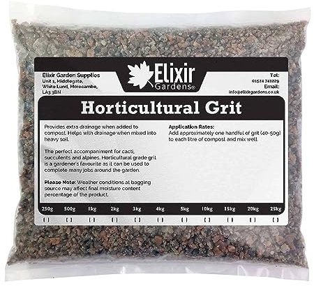 Elixir Gardens Horticultural Potting Grit Lime Free | For Mixing With Composts & Improving Soil Drainage | soil compost planting conditioner sowing clay fertiliser |4kg