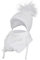 Baby Mädchen Winter Mütze Schal Set Strick Bommel Wintermütze 40/42, Farbe: Weiß, Größe: 40-42