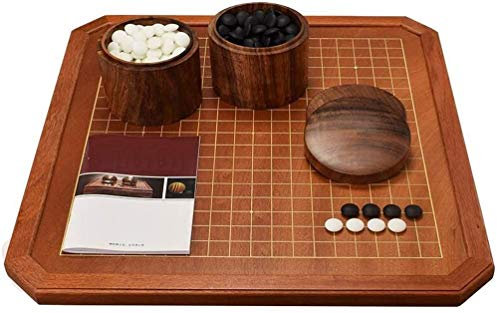 ATAAY Go Chinese Set Kinder Schüler Anfänger Holz doppelseitiges Brett