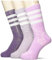 adidas Unisex - Adulto 3-Stripes Stonewash Crew Socks 3 Pairs, Shadow Violet/Bliss Lilac/White, 42-45