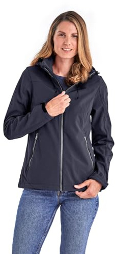Killtec Damen Softshelljacke Softshell Jacke mit abzippbarer Kapuze Damen Softshelljacke wasserabweisend, Winddicht, atmungsaktiv