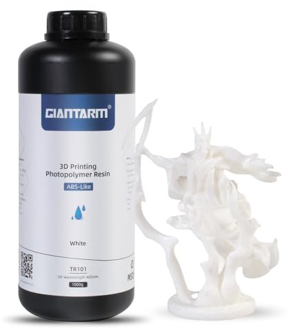 GIANTARM ABS-Like Resin 1KG,3D Drucker Resin,Hochpräzises 405nm UV-härtendes Standard-Photopolymer-Schnellharz für den LCD/DLP 3D-Druck,Weiß 1KG
