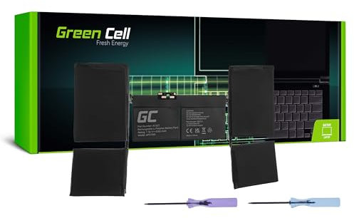 Green Cell A1527 A1705 - Batteria per Apple MacBook 12 A1534 (Early 2015, Early 2016, Mid 2017) Laptop (4300 mAh 7,56 V)