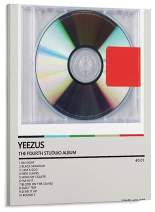 EKoKim Kanye West Poster Yeezus Poster, dekoratives Gemälde, Leinwand-Wandposter und Kunstdruck, modernes Familienschlafzimmer-Dekor-Poster, 20 x 25 cm