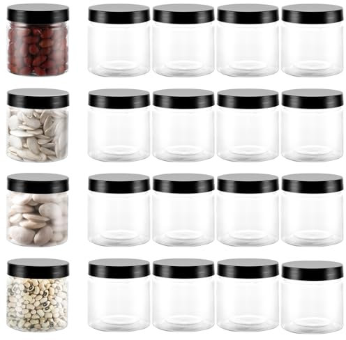 YAYODS 20 pot hermetique alimentaire - pot de rangement cuisine,pot de conservation,Boîtes de rangement transparentes de 180 ml - pot hermétique alimentaire pour la cuisine à la maison,les confiseries
