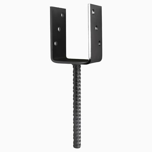SS8® 2 x 70mm Posts Fence Brackets Concrete Support U Anchor Heavy Duty Pergola Decking Spikes