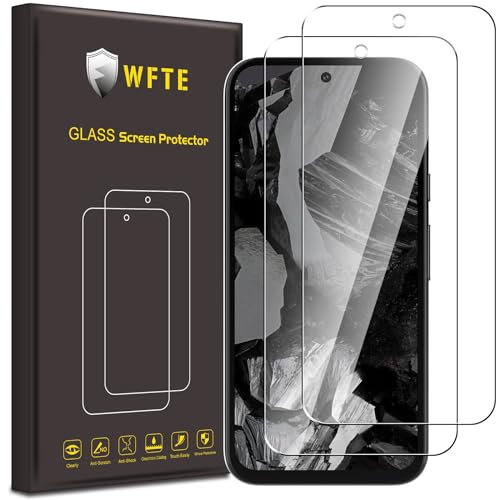 WFTE [2-Pack Protector de Pantalla para Google Pixel 8a,9H Dureza,Huellas Dactilares Libre,Sin Burbujas,Cristal Templado Protector de Pantalla Google Pixel 8a