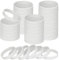 NAHRMY 60 Pièces Bracelets Élastiques en Silicone, Bracelets en Caoutchouc pour La Fête du Sport À L'école Le Fitness La Course à Pied Gifts Hommes Les femmes Enseignants Adolescents (Blanc)