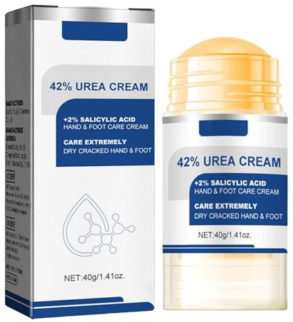 42% Urea-Creme, Urea-Fuß- und Handcreme für trockene, rissige, Hornhaut und abgestorbene Haut, Fuß-Feuchtigkeits-Stick für Fußpflege, rissige Fersenbehandlung, Knie, Ellbogen, Hände, Reparatur,