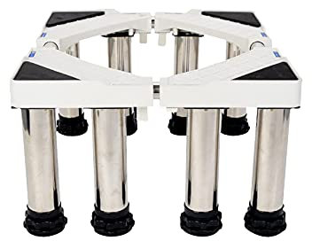 Adjustable Washing Machine Base Washing Machine Stand Base Adjustable Base with Anti-vibration Mat Fridge freezer Stand for Washing Machine and Dryer Width/Length 47-67cm Drum Washi