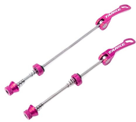 Cycling Quick Releases Bicycle Quick Release Bolt Hub Skewers Lever Axle Road Mountain Bike Replacement Cycling Parts For Front 100mm Rear 135mm Quick Release Skewer ( Color : Pink lever a set )