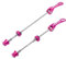 Schnellspanner Fahrrad Schnellspanner Bolzen Nabe Spieße Hebel Achse Straße Mountainbike Ersatz Radfahren Teile for Vorne 100mm Hinten 135mm Schnellspanner Fahrrad ( Color : Pink lever a set )