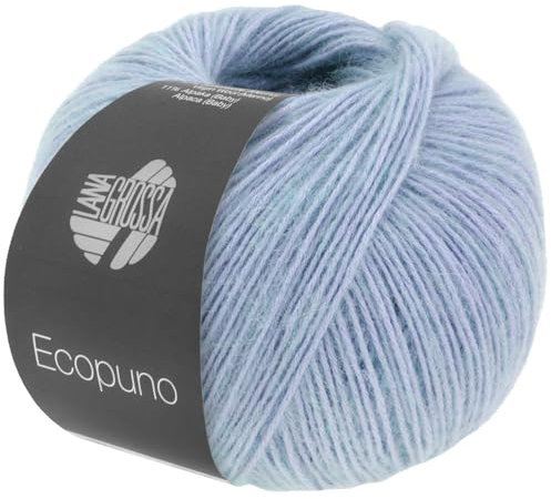 LANA GROSSA Ecopuno | Edle Netzgarnstruktur aus Baumwolle gefüllt mit Merino/Alpaka | Handstrickgarn aus 17% Schurwolle & 11% Alpaka Wolle | 50g Wolle zum Stricken & Häkeln | 215m Garn FB 207