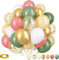 Luftballons Geburtstag Grüne Rosa, Salbei Grün Rosa Gold Weiß LuftBallons für Hochzeit, Ballons für Jungen Mädche Geburtstage, Baby Shower, Babyparty, Jubiläum Party Deko