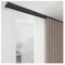 Deckenmontage Vorhangschiene Raumteiler Gardinenschiene Schienensystem Für Zimmer, Balkone, Büros(Black,145cm)
