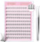 EMEDA Self Adhesive Lash Clusters Kit No Glue Needed Natural Eyelash Clusters 10mm 11mm 12mm 13mm Pre Glued Lash Cluster, 120pcs Press on Cluster Lashes with Tweezers Glueless Lashes (Fishtail mix)
