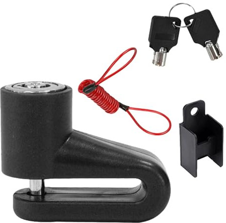 KOAHDE Pinza Antirrobo Segura para Motos,Candado Moto Disco,Candado Disco Moto Accesorios,Seguro de Disco para Moto,Candado de Freno de Disco,Moto Antirrobo Bloqueo Pinza Disco,Negro,1PC