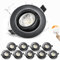 Karyoosi 10er LED Einbaustrahler Schwarz 7W 600LM, LED Spot Kaltweiß 6500K, 3 Stufen Dimmbar Einbauleuchten Flach, IP44 Bad Einbauleuchten Deckenspots Deckenstrahler, AC220-240V