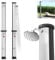 AufuN Solardusche 40 Liter, Solar Gartendusche warmes Wasser inkl. Schutzhaube, Pooldusche Camping mit Wasserhahn und Regenduschkopf, ohne Stromanschluss, Gartenschlauch-Anschluss, Silber