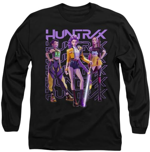 Kpop Demon Hunters Unisex K-pop Demon Hunters - Huntrix Huntr/X Golden Trio Pose Unisex Long Sleeve T Shirt T-Shirt