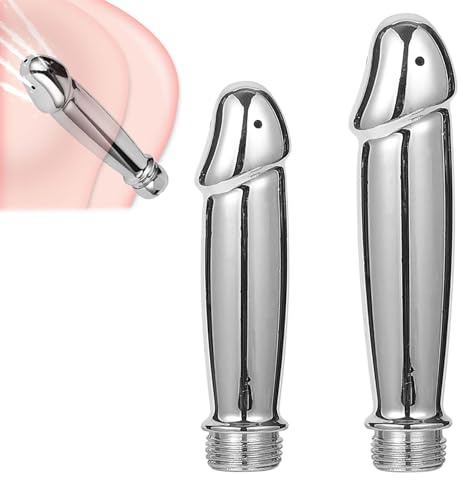 HXLXW Analdusche für Duschkopf Metall Enema Duschaufsatz Edelstahl Analspülung Vaginaldusche Intimdusche Irrigator Einlauf Anal Sex Reinigung Toys Klistier für Männer Frauen Intimpflege（S）