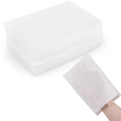 Carehabi 60x Einmalwaschlappen, 23 x 15 cm, reißfeste Einmal waschhandschuhe für Erwachsene und Babys, ultraweiche Einmalwaschlappen aus Vliesstoff, saugfähige Einmal waschlappen