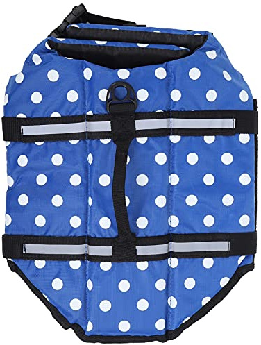 LMHHMIN Schwimmweste für Hunde, verstellbare reflektierende Schwimmwesten mit hohem Auftrieb (XXL)