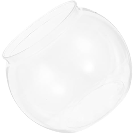 DIKACA Bocal à Poissons Transparent Incassable en Plastique, Aquarium Rond de Table Compact, Adapté Poissons Rouges et Petites Tortues, Décoration Bureau et Salon, Kit Aquatique