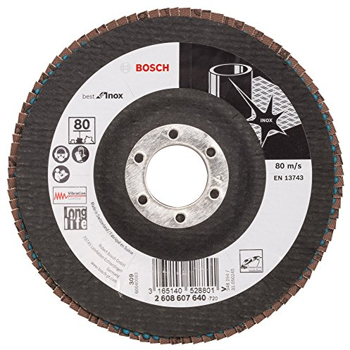 Bosch Faecherschleifscheibe X581 Best for Inox 125mm Korn 80, 1 Stk.