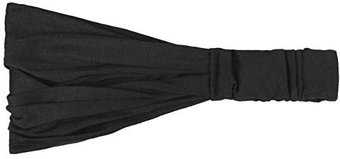 Hutshopping Haarband für Frauen - sportliches Bandana Kopftuch in Einheitsgröße (52-60 cm) - Stirnband Frühjahr Sommer schwarz