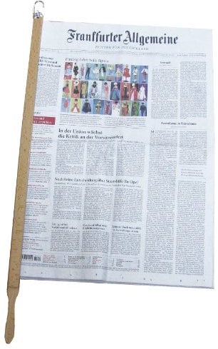 BigDean Zeitungshalter Primus mit Einspannlänge 60cm Buche Natur