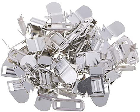 Trimming Shop Haken Und BAR Verschluss Verschlüsse Für Hose, Röcke, Tunika, Unterwäsche, Nicht Nähen Klemmen - Silbern, 10mm
