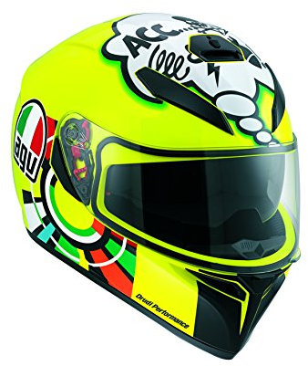 AGV Casque Moto K-3 E2205 Top SV, Noir/Vert/Jaune, 4 (XS)