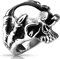 Autiga Totenkopf Ring Herren Biker Skull Skelett Klauen Gothic Punk Massiv Rocker Knochen Hand Finger Edelstahl Silber 70 - Ø 22,20 mm