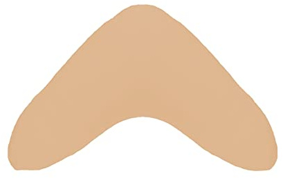 Dukal | Bumerangkissen/Lesekissen + Bezug aus hochwertigem DOPPEL-Jersey (100% Baumwolle) | Farbe: camel