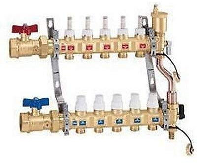 Caleffi Collettore Premontato 1'' con 5 Attacchi 3/4'', Cromo