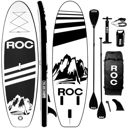 Roc - Tabla Inflable de pádel Surf, con Accesorios Sup prémium y Mochila, Cubierta Antideslizante, Bolsa Impermeable, Correa, Pala y Bomba de Mano
