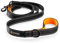 Jack & Russell Premium Hundeleine Rocky - Hunde Sportleine aus hochwertiger Zugleine - Hunde Leine mit Soft-Grip Handschlaufe - div. Farben inkl. Jutebeutel - Rocky (Schwarz/Orange)