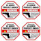 eSplanade PROTÉGÉ PAR LE PROPRIÉTAIRE ARMÉ - Panneaux d'avertissement pour armes de poing (lot de 4) Taille 3,5 x 3,5 - Autocollants d'alerte de porte de fenêtre…