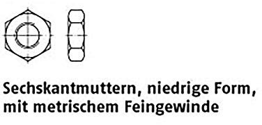 Dadi esagonali DIN 936 14 H M 38 X 1,5 VE = S 1 pezzi