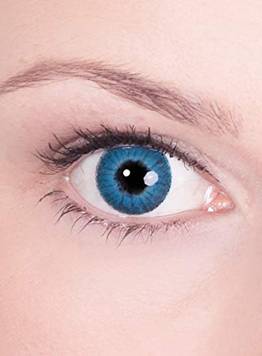 Maskworld Blaue Engel Kontaktlinsen/Monatslinsen - Motivlinsen ohne Sehstärke - Unisex - Erwachsene - ideal für Halloween, Karneval, Motto- und Horror-Party