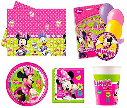 Zeus Party Kit Compleanno Minnie Coordinato TAVOLA Festa addobbi (PER 20 PERSONE)
