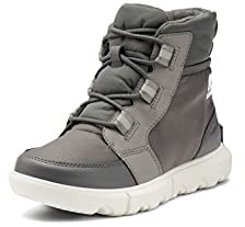 Sorel Damen-Winterstiefel, EXPLORER II CARNIVAL SPORT WP, Grau (Quarry, Sea Salt), Größe: 37