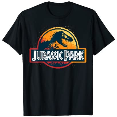 Jurassic Park Pixel Art Logo T-Shirt