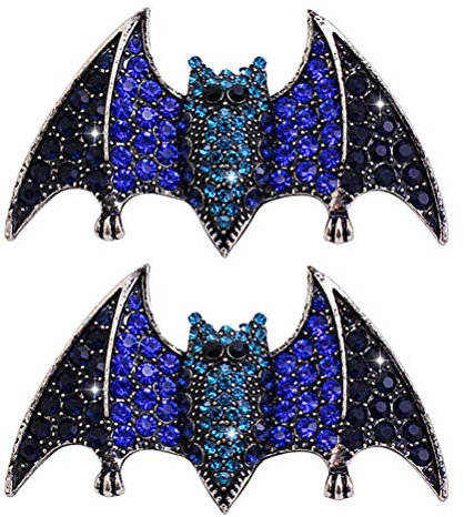 Amosfun 2Pc Brosche Fledermaus Form Brosche Strass Brustnadel Brosche Stifte Schmuck Geschenkzubehör für Frauen Mädchen Damen