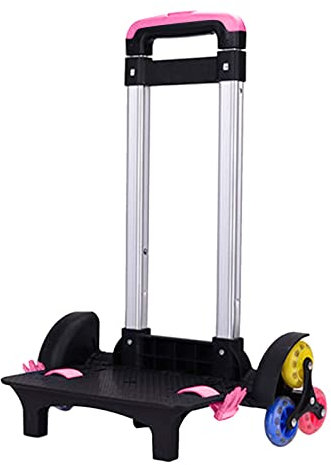 Rucksack Trolley, Schulranzen Trolley für Kinder Faltbarer Handwagen 6 Räder Aluminium Rollende Gepäckwagen für Schulrucksäcke Grundschule Mittelschule