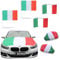 Sonia Originelli Auto-Fan-Paket EM Italien Italy Italia Fußball Flaggen Außenspiegel 3D Magnet Motorhaubenüberzug Größe Fan-Set-10-XXL
