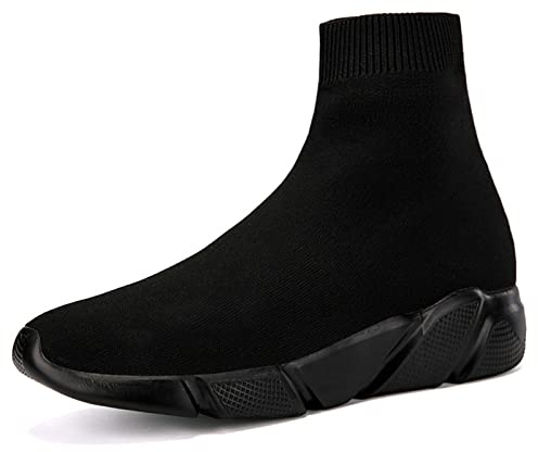 CERYTHRINA Sneakers för herr och dam, av nätmaterial, lätta och bekväma ventilerande fritidsskor/promenadskor/löparskor för gator, träning, jogging, utomhus och löpning, sportskor, svart 1, 39 EU