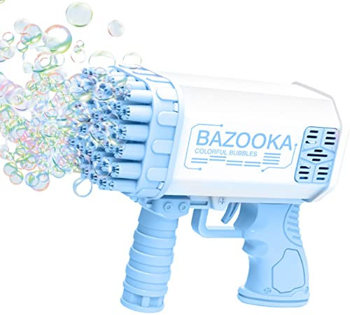 JIAHUA Seifenblasenpistole Set, Bubble Machine, 36 Löcher Seifenblasen Pistole Mit Led Und Musik, Bazoo-ka Automatischer Seifenblasenhersteller Für Outdoor Hochzeit